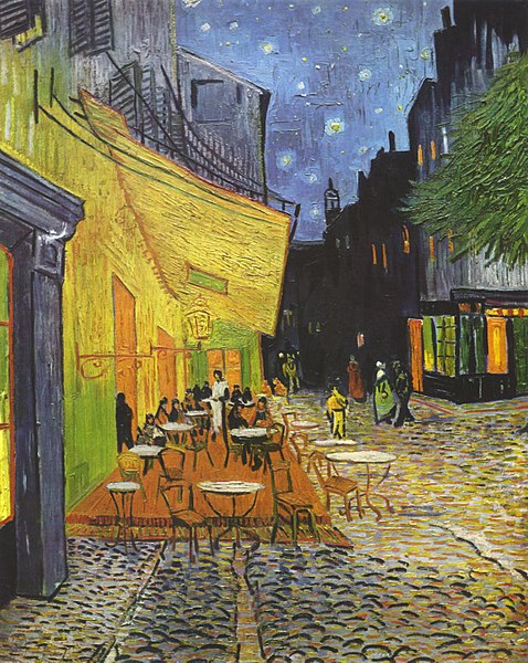 مشهورترین نقاشی های جهان 17 تراس کافه در شب  اثر ونسان ون گوک