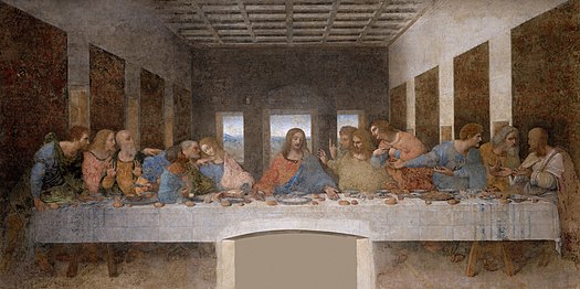 مشهورترین نقاشی های جهان 03 شام آخر اثر لئوناردو داوینچی